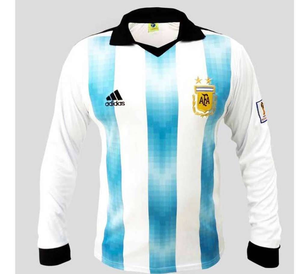 2018 World Cup Argentina Home Full Sleeve Home Jersey (Copy)