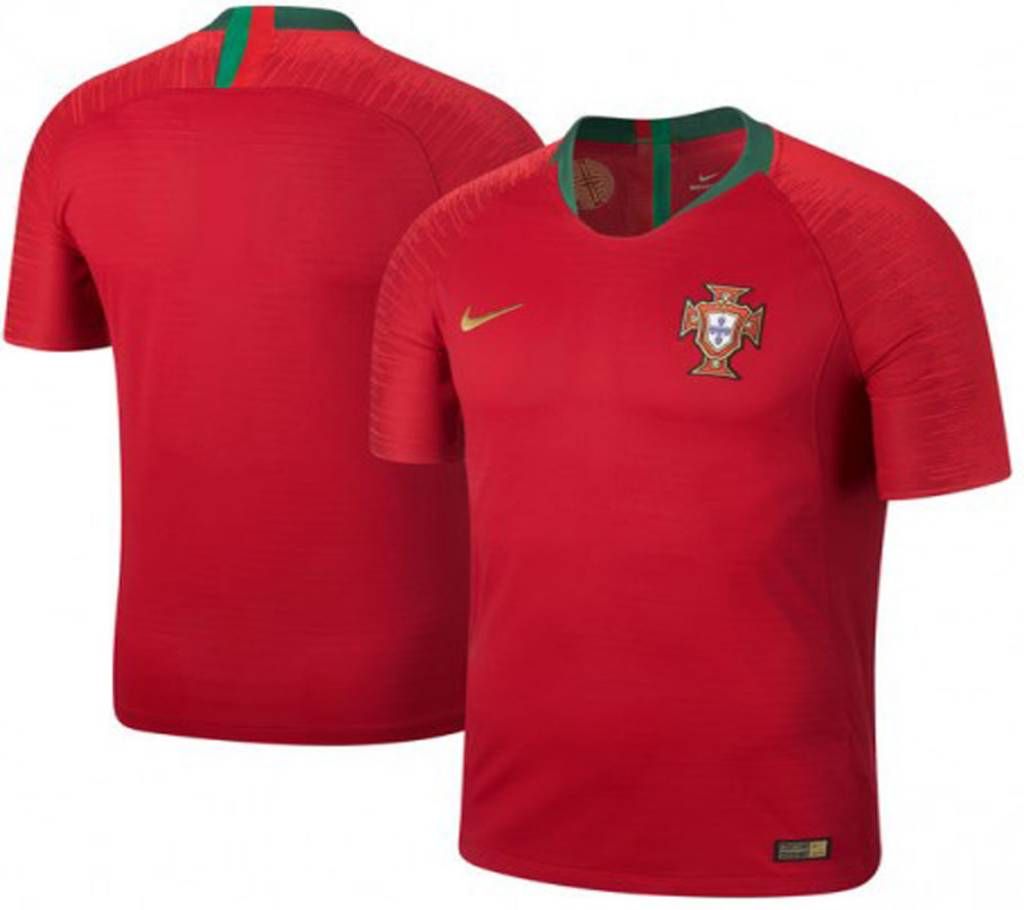 2018 World Cup Portugal Home Half Sleeve Jersey (Copy)