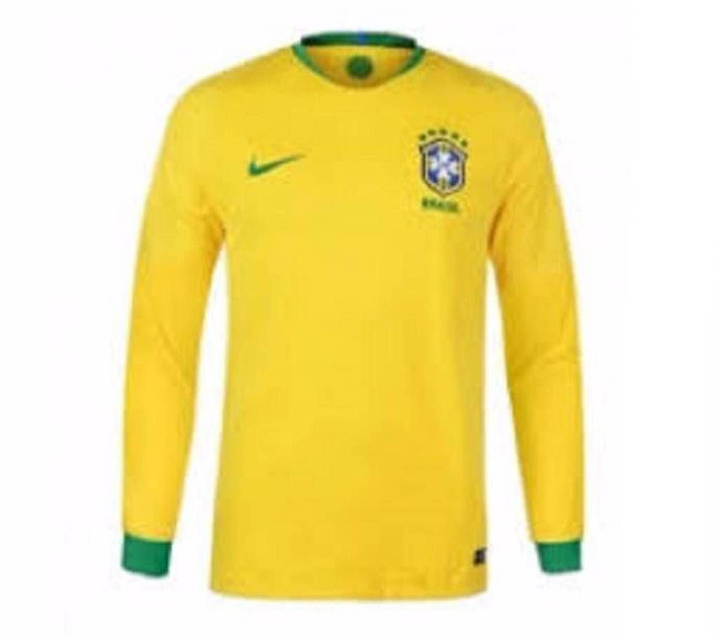 2018 World Cup Brazil Full Sleeve Home  Jersey (Copy)