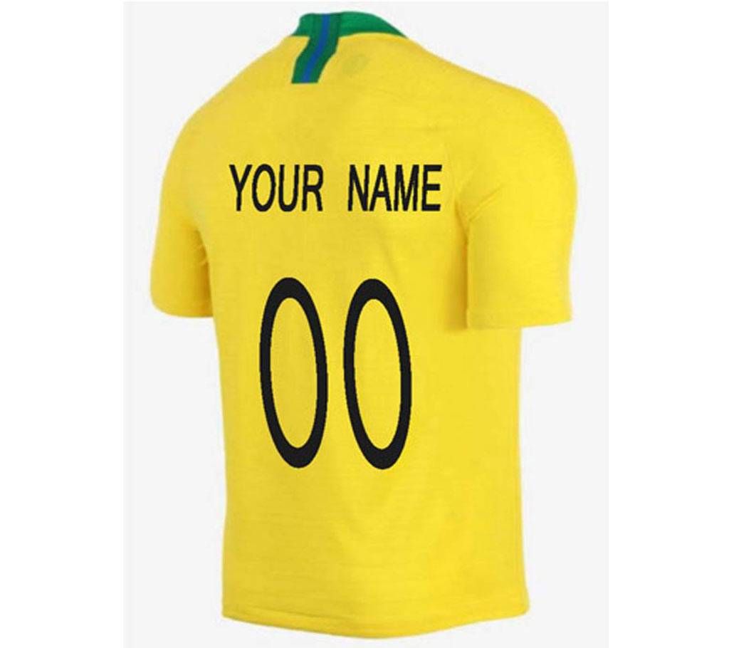 2018 World Cup Brazil Home Customized Half Jersey (Copy)