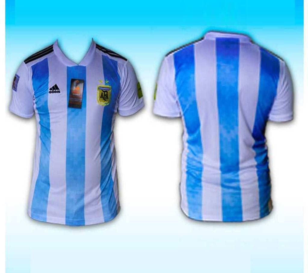 Half Sleeve Argentina Home Jersey FIFA World Cup 2018