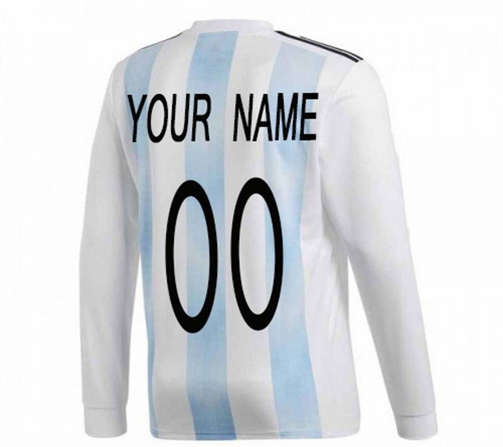 2018 World Cup Argentina Home Customized Full Jersey (Copy)