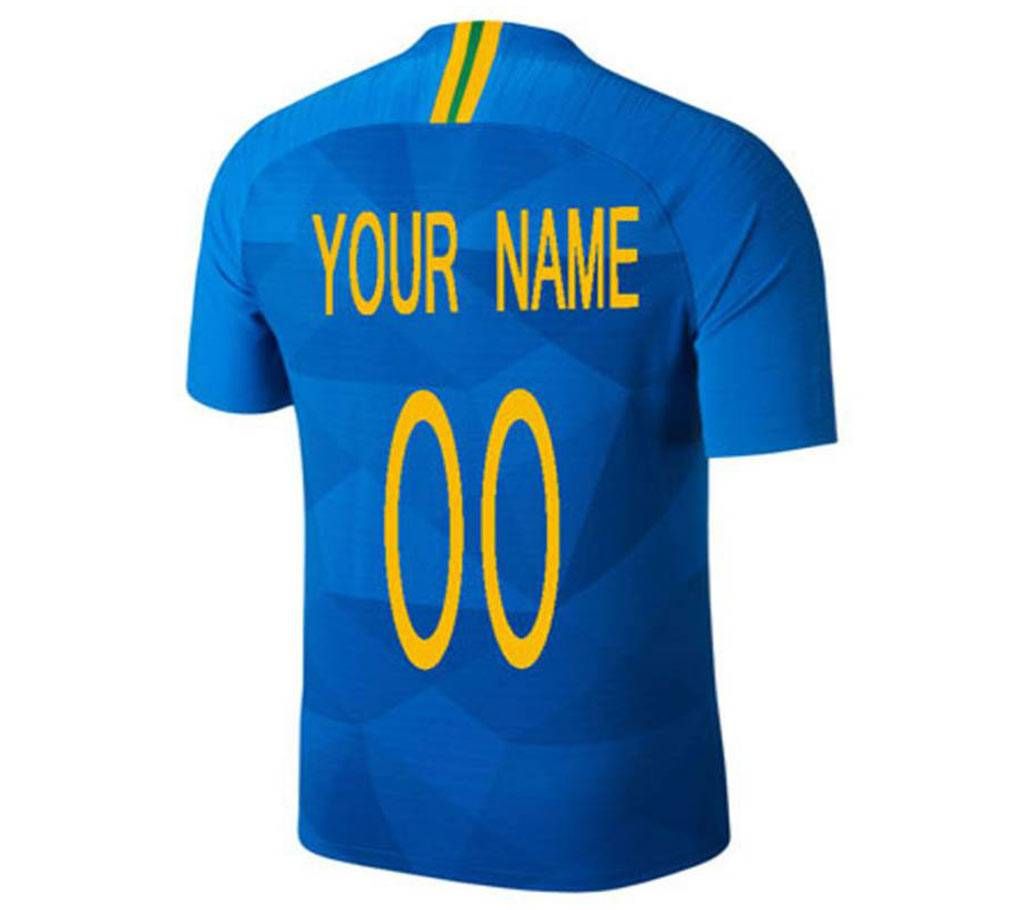 2018 World Cup Brazil Away Customized Half Jersey (Copy)