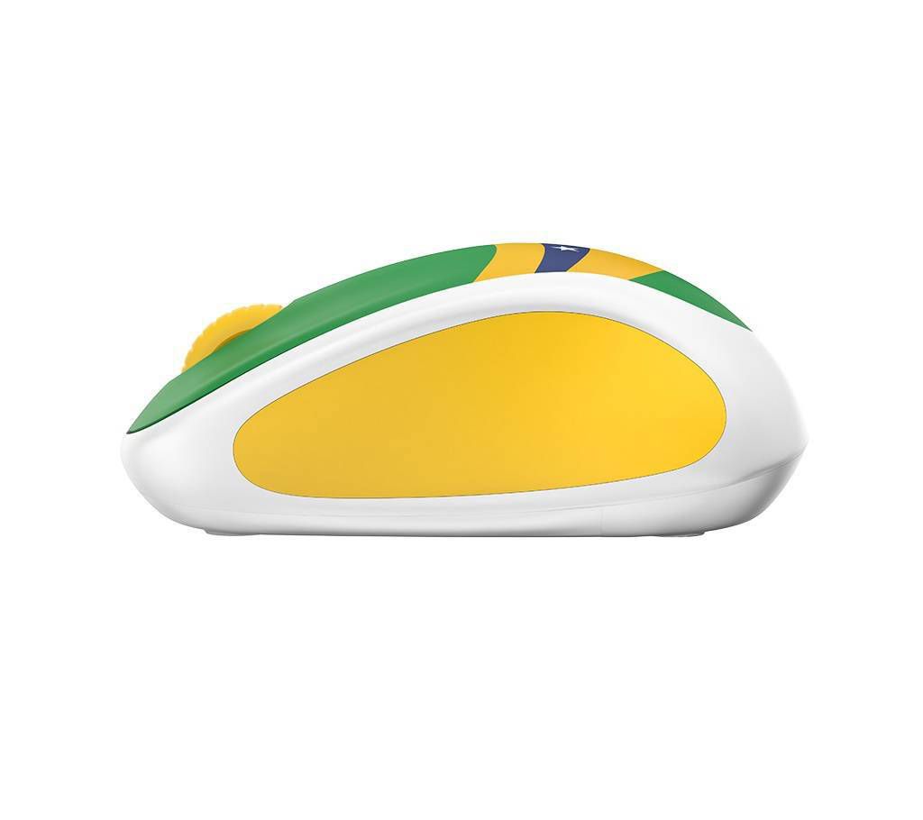 Logitech M238 Wireless Mouse (Brazil Flag Painted) - Free 1 pcs Brazil wristband