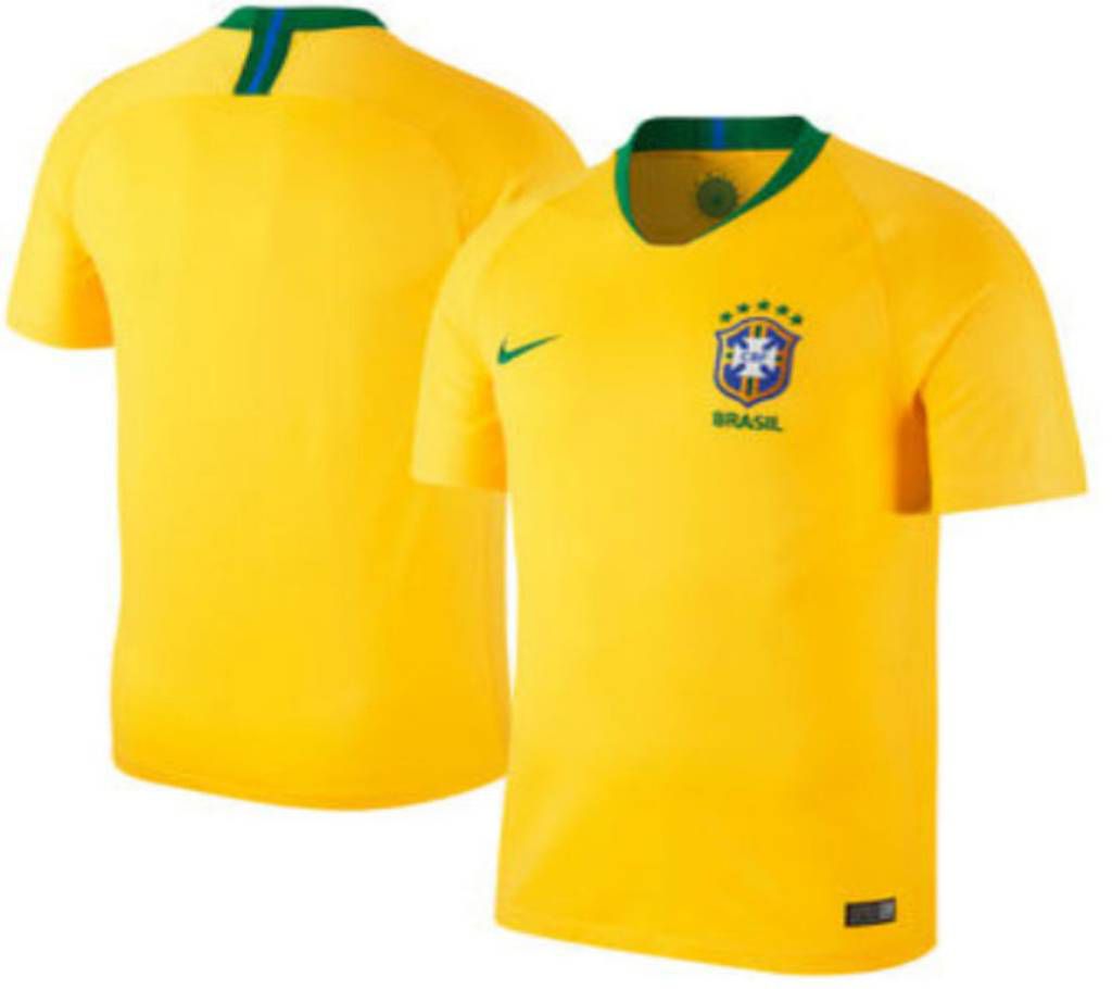 2018 World Cup Brazil home Half Sleeve Jersey (Copy)