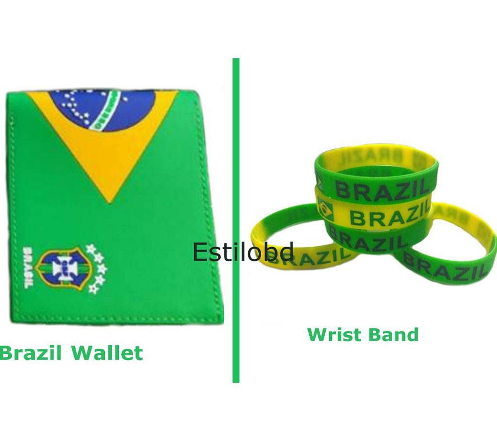 Brazil Wallet & Bracelet Combo Pack